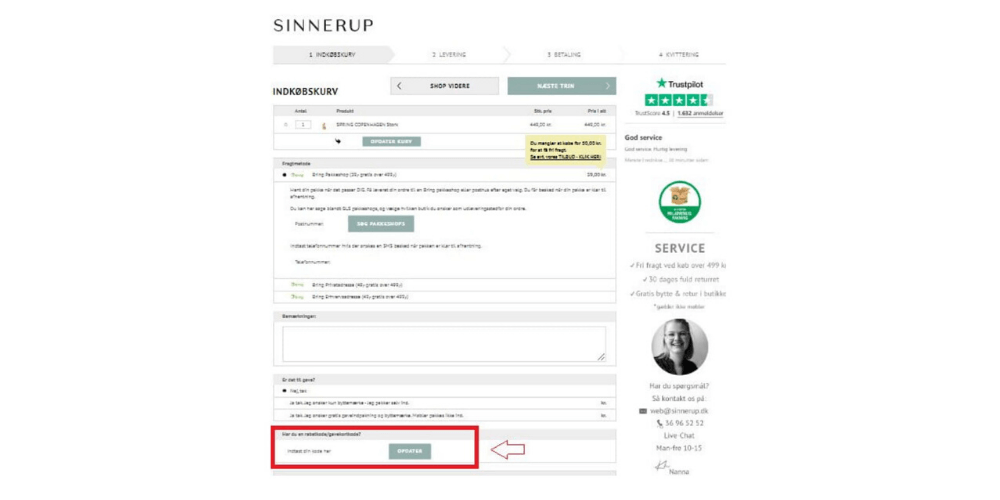 Sådan bruger man en Sinnerup rabatkode