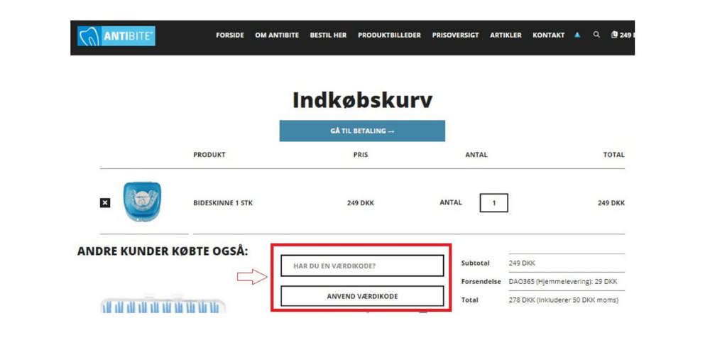 Sådan bruger du en Anitbite rabatkode