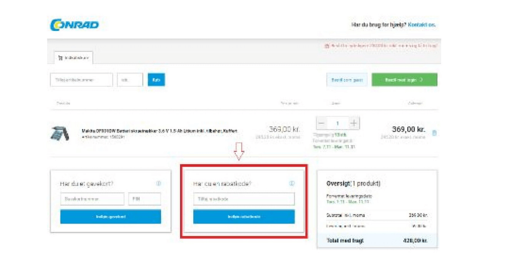 Sådan bruger man en Conrad rabatkode