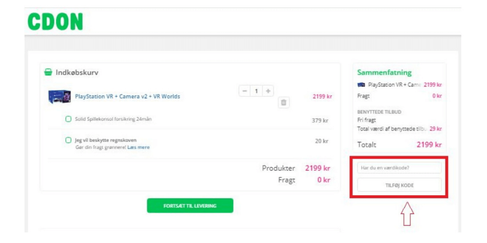 Sådan bruger man en rabatkode CDON