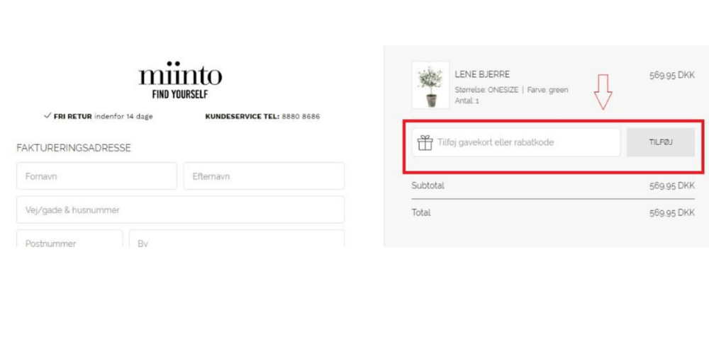Sådan bruger man en miinto rabatkode