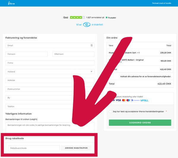 Sådan bruger man en iHero rabatkode