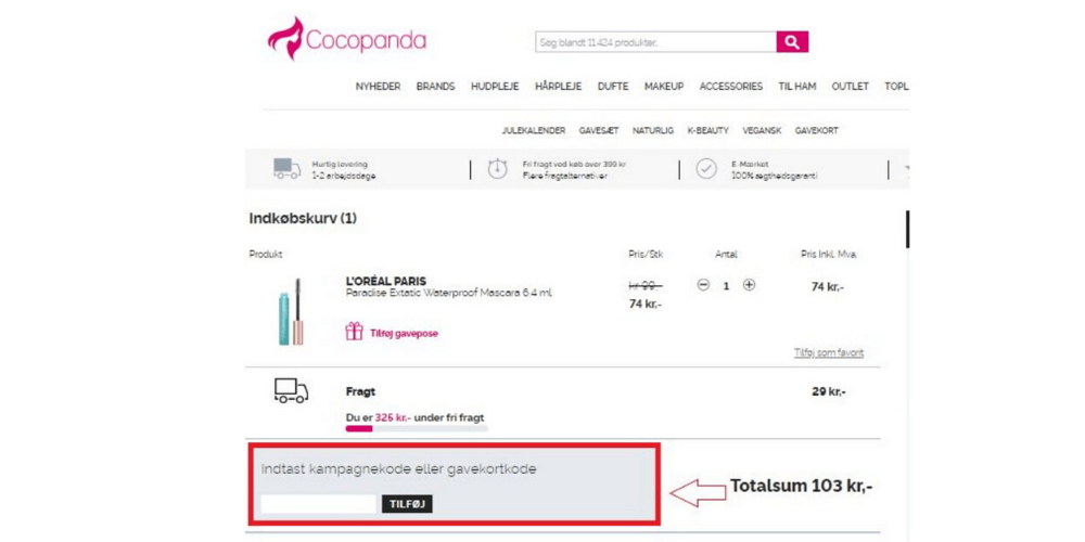 Sådan bruger du en cocopanda rabatkode