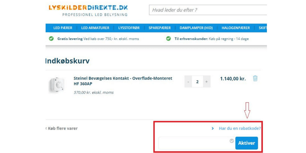 Sådan bruger man en LyskilderDirekte rabatkode