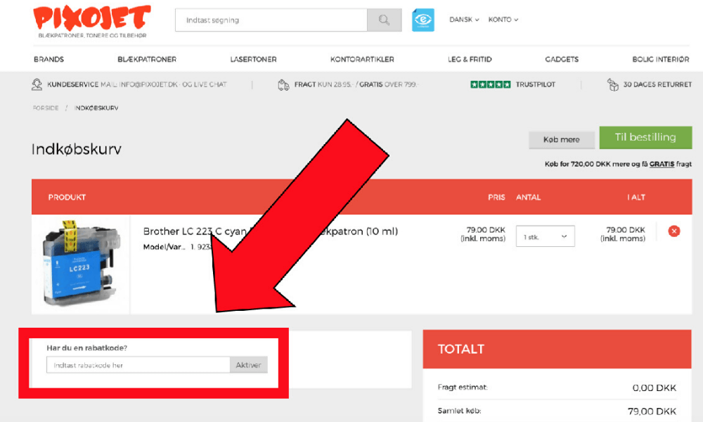 Sådan bruger du en Pixojet rabatkode