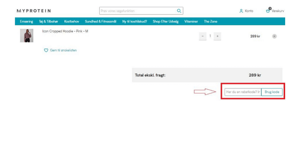 Sådan bruges en rabatkode Myprotein
