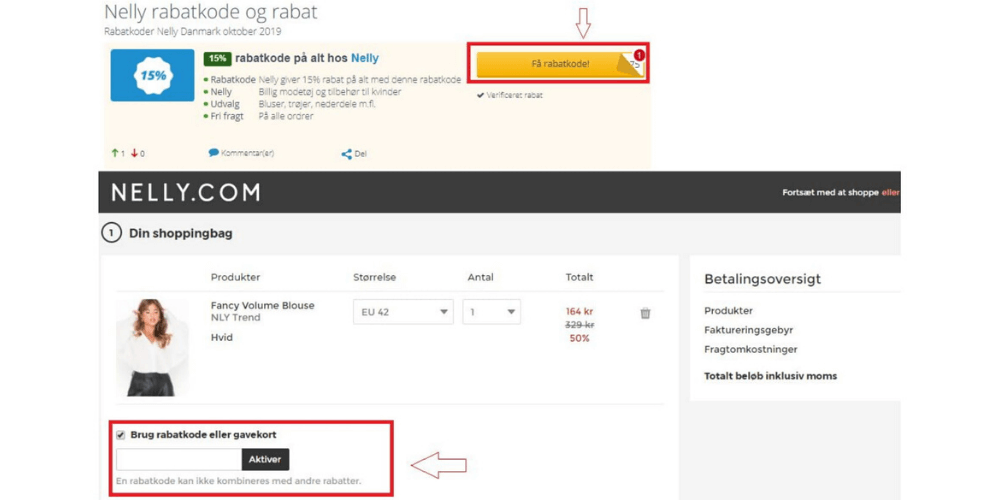 Sådan bruger man en rabatkode Nelly